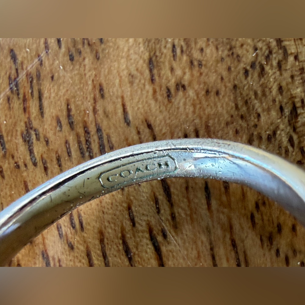 Coach Silver Peace Heart Star Ring Trio Set - Picture 7 of 9